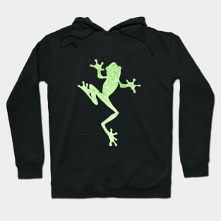 Light green and white swirls doodles frog Hoodie